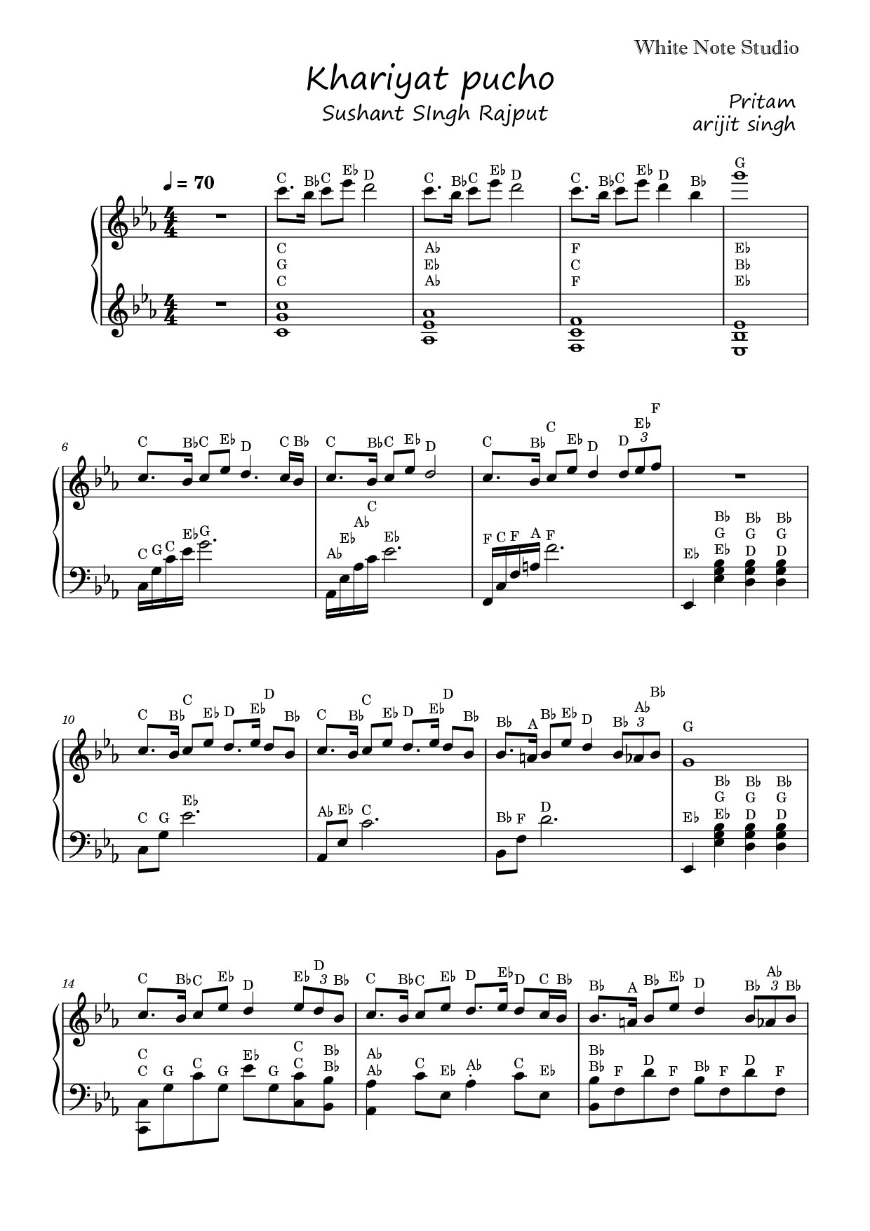 Song Name 3 Sheet Music Preview